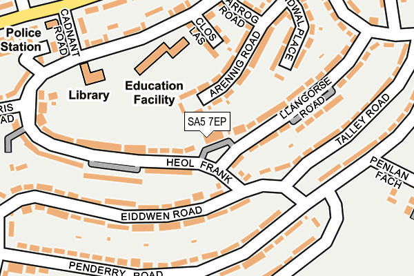 SA5 7EP map - OS OpenMap – Local (Ordnance Survey) SA5 7EP map - OS OpenMap – Local (Ordnance Survey)