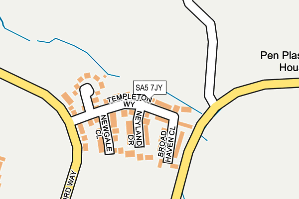 SA5 7JY map - OS OpenMap – Local (Ordnance Survey) SA5 7JY map - OS OpenMap – Local (Ordnance Survey)
