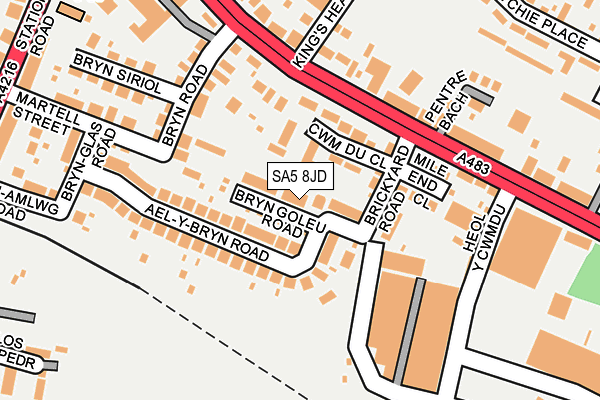 SA5 8JD map - OS OpenMap – Local (Ordnance Survey) SA5 8JD map - OS OpenMap – Local (Ordnance Survey)