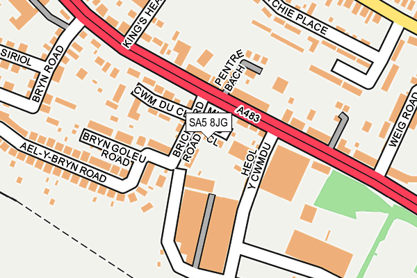 SA5 8JG map - OS OpenMap – Local (Ordnance Survey) SA5 8JG map - OS OpenMap – Local (Ordnance Survey)