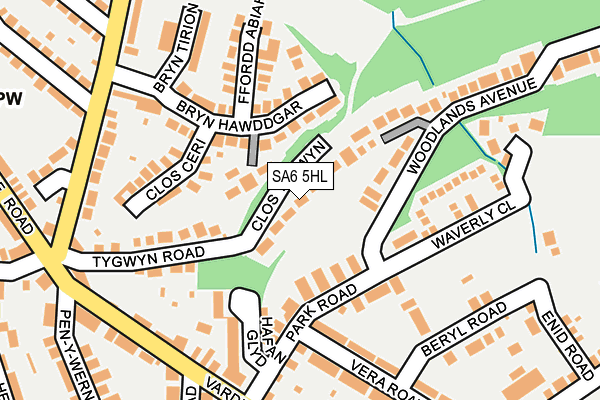 SA6 5HL map - OS OpenMap – Local (Ordnance Survey) SA6 5HL map - OS OpenMap – Local (Ordnance Survey)