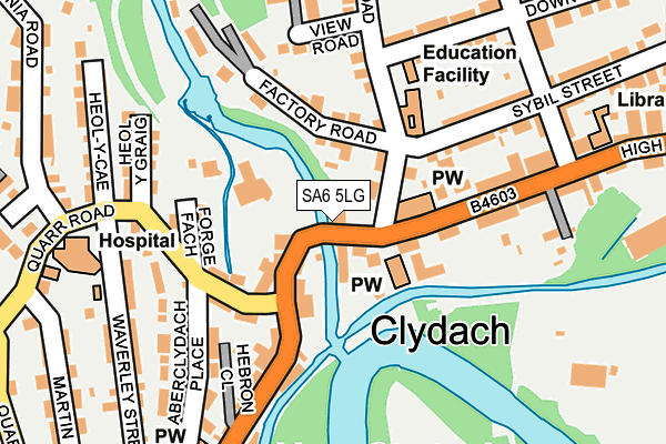 SA6 5LG map - OS OpenMap – Local (Ordnance Survey) SA6 5LG map - OS OpenMap – Local (Ordnance Survey)