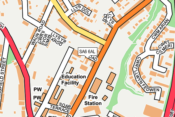 SA6 6AL map - OS OpenMap – Local (Ordnance Survey) SA6 6AL map - OS OpenMap – Local (Ordnance Survey)
