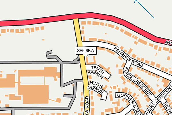 SA6 6BW map - OS OpenMap – Local (Ordnance Survey) SA6 6BW map - OS OpenMap – Local (Ordnance Survey)