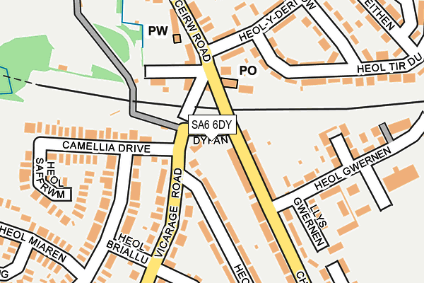 SA6 6DY map - OS OpenMap – Local (Ordnance Survey) SA6 6DY map - OS OpenMap – Local (Ordnance Survey)