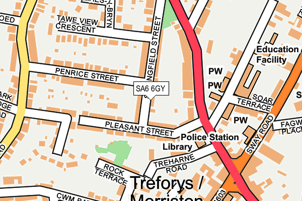 SA6 6GY map - OS OpenMap – Local (Ordnance Survey) SA6 6GY map - OS OpenMap – Local (Ordnance Survey)