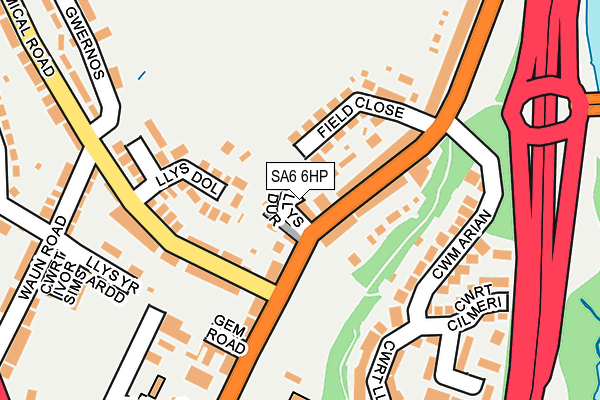 SA6 6HP map - OS OpenMap – Local (Ordnance Survey)