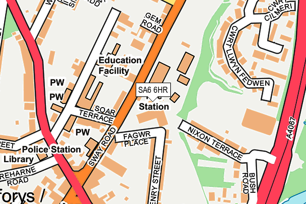 SA6 6HR map - OS OpenMap – Local (Ordnance Survey) SA6 6HR map - OS OpenMap – Local (Ordnance Survey)