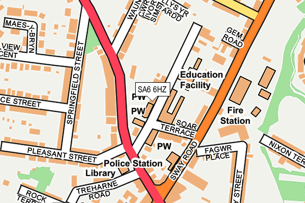 SA6 6HZ map - OS OpenMap – Local (Ordnance Survey) SA6 6HZ map - OS OpenMap – Local (Ordnance Survey)