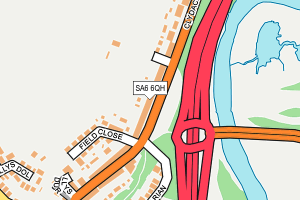 SA6 6QH map - OS OpenMap – Local (Ordnance Survey) SA6 6QH map - OS OpenMap – Local (Ordnance Survey)