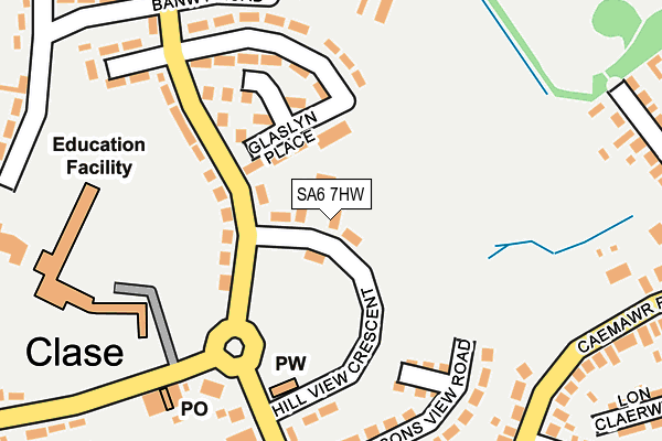 SA6 7HW map - OS OpenMap – Local (Ordnance Survey) SA6 7HW map - OS OpenMap – Local (Ordnance Survey)
