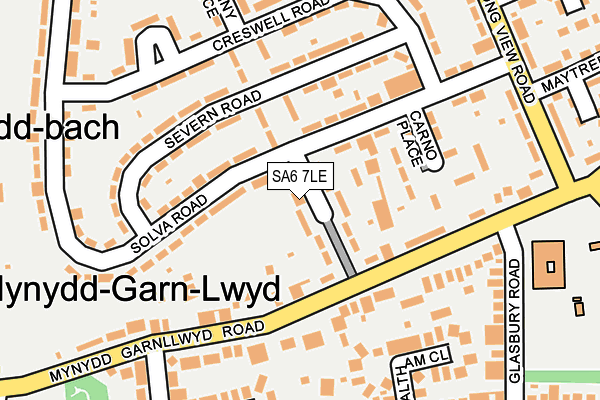 SA6 7LE map - OS OpenMap – Local (Ordnance Survey) SA6 7LE map - OS OpenMap – Local (Ordnance Survey)