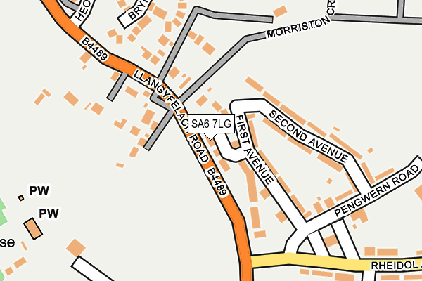 SA6 7LG map - OS OpenMap – Local (Ordnance Survey) SA6 7LG map - OS OpenMap – Local (Ordnance Survey)