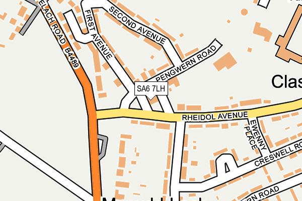 SA6 7LH map - OS OpenMap – Local (Ordnance Survey) SA6 7LH map - OS OpenMap – Local (Ordnance Survey)
