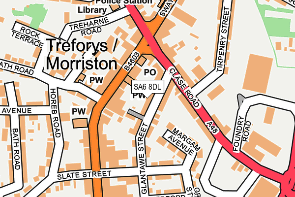 SA6 8DL map - OS OpenMap – Local (Ordnance Survey)