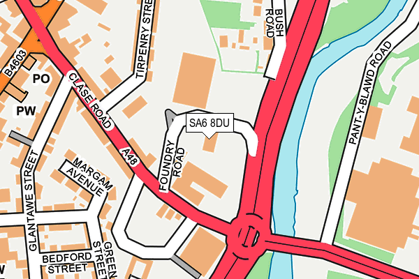SA6 8DU map - OS OpenMap – Local (Ordnance Survey) SA6 8DU map - OS OpenMap – Local (Ordnance Survey)