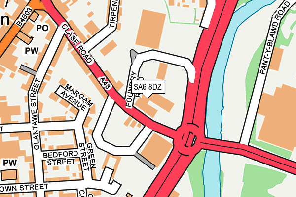 SA6 8DZ map - OS OpenMap – Local (Ordnance Survey) SA6 8DZ map - OS OpenMap – Local (Ordnance Survey)
