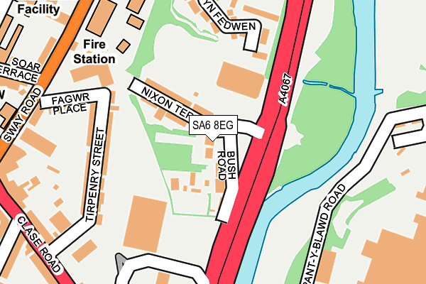 SA6 8EG map - OS OpenMap – Local (Ordnance Survey) SA6 8EG map - OS OpenMap – Local (Ordnance Survey)
