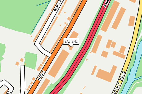 SA6 8HL map - OS OpenMap – Local (Ordnance Survey) SA6 8HL map - OS OpenMap – Local (Ordnance Survey)