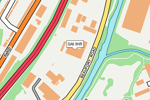 SA6 8HR map - OS OpenMap – Local (Ordnance Survey) SA6 8HR map - OS OpenMap – Local (Ordnance Survey)