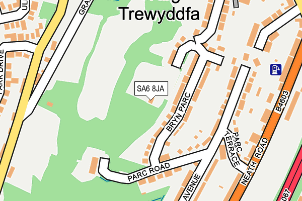 SA6 8JA map - OS OpenMap – Local (Ordnance Survey) SA6 8JA map - OS OpenMap – Local (Ordnance Survey)