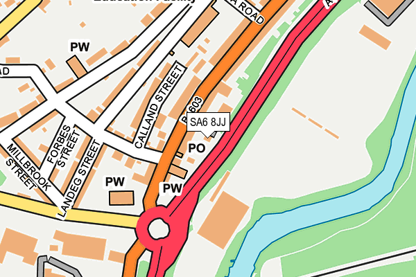 SA6 8JJ map - OS OpenMap – Local (Ordnance Survey) SA6 8JJ map - OS OpenMap – Local (Ordnance Survey)
