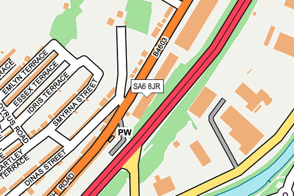 SA6 8JR map - OS OpenMap – Local (Ordnance Survey) SA6 8JR map - OS OpenMap – Local (Ordnance Survey)