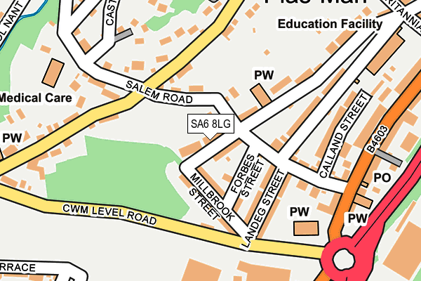 SA6 8LG map - OS OpenMap – Local (Ordnance Survey) SA6 8LG map - OS OpenMap – Local (Ordnance Survey)