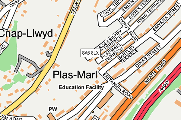 SA6 8LX map - OS OpenMap – Local (Ordnance Survey) SA6 8LX map - OS OpenMap – Local (Ordnance Survey)