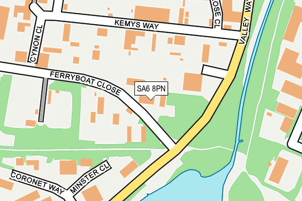 SA6 8PN map - OS OpenMap – Local (Ordnance Survey) SA6 8PN map - OS OpenMap – Local (Ordnance Survey)