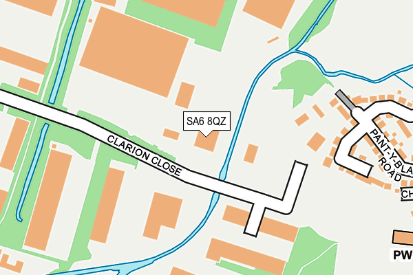 SA6 8QZ map - OS OpenMap – Local (Ordnance Survey) SA6 8QZ map - OS OpenMap – Local (Ordnance Survey)