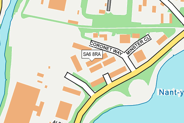SA6 8RA map - OS OpenMap – Local (Ordnance Survey) SA6 8RA map - OS OpenMap – Local (Ordnance Survey)
