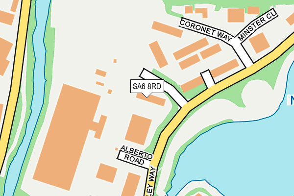 SA6 8RD map - OS OpenMap – Local (Ordnance Survey) SA6 8RD map - OS OpenMap – Local (Ordnance Survey)