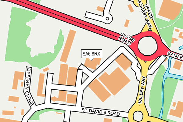 SA6 8RX map - OS OpenMap – Local (Ordnance Survey) SA6 8RX map - OS OpenMap – Local (Ordnance Survey)