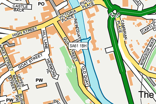 SA61 1BH map - OS OpenMap – Local (Ordnance Survey) SA61 1BH map - OS OpenMap – Local (Ordnance Survey)