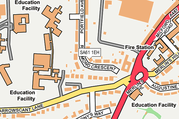 SA61 1EH map - OS OpenMap – Local (Ordnance Survey) SA61 1EH map - OS OpenMap – Local (Ordnance Survey)