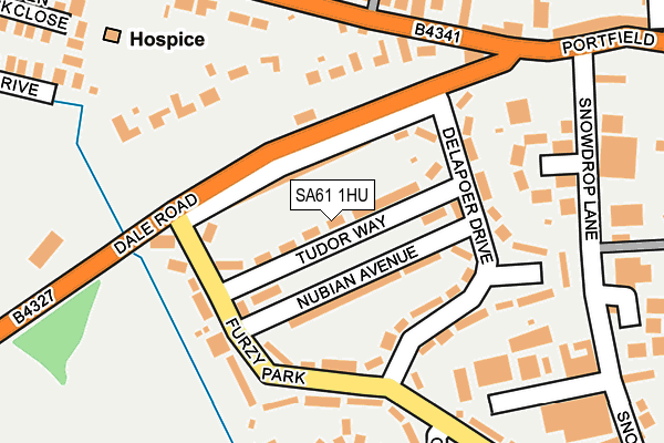 SA61 1HU map - OS OpenMap – Local (Ordnance Survey)