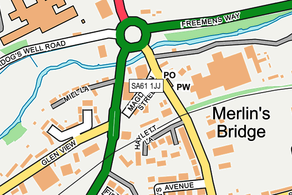 SA61 1JJ map - OS OpenMap – Local (Ordnance Survey) SA61 1JJ map - OS OpenMap – Local (Ordnance Survey)
