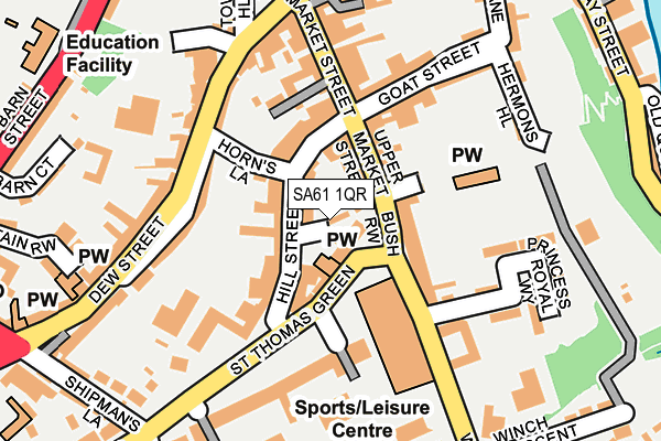 SA61 1QR map - OS OpenMap – Local (Ordnance Survey) SA61 1QR map - OS OpenMap – Local (Ordnance Survey)