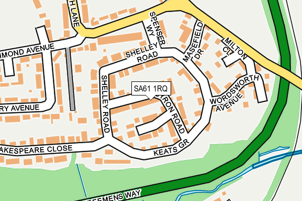 SA61 1RQ map - OS OpenMap – Local (Ordnance Survey) SA61 1RQ map - OS OpenMap – Local (Ordnance Survey)