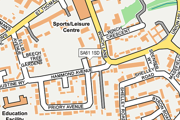 SA61 1SD map - OS OpenMap – Local (Ordnance Survey) SA61 1SD map - OS OpenMap – Local (Ordnance Survey)