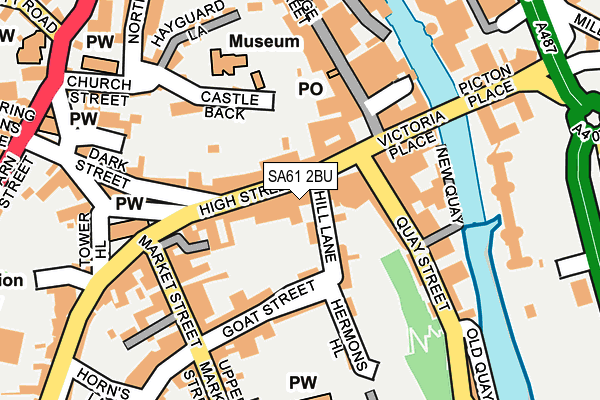 SA61 2BU map - OS OpenMap – Local (Ordnance Survey) SA61 2BU map - OS OpenMap – Local (Ordnance Survey)