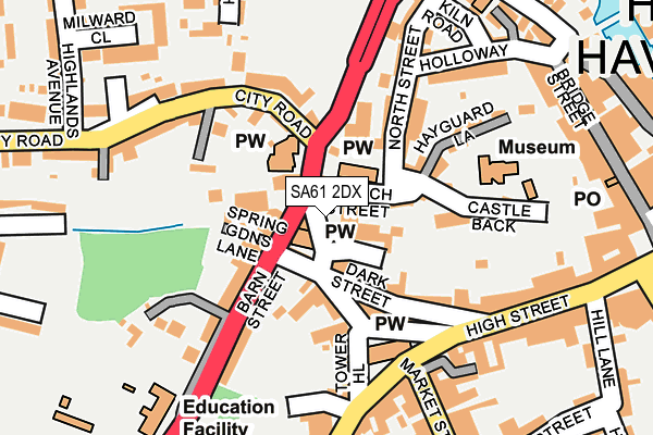 SA61 2DX map - OS OpenMap – Local (Ordnance Survey) SA61 2DX map - OS OpenMap – Local (Ordnance Survey)