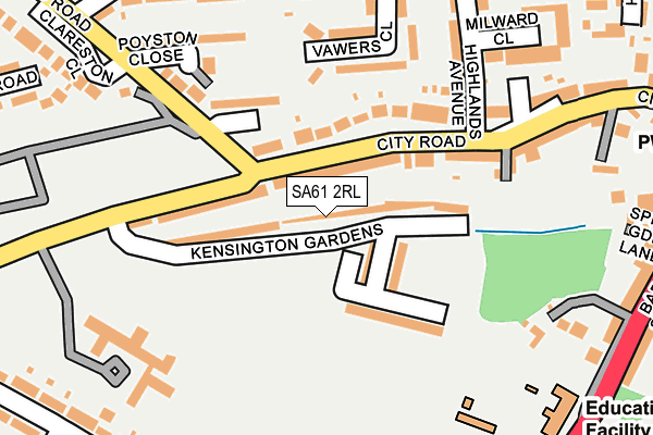 SA61 2RL map - OS OpenMap – Local (Ordnance Survey) SA61 2RL map - OS OpenMap – Local (Ordnance Survey)