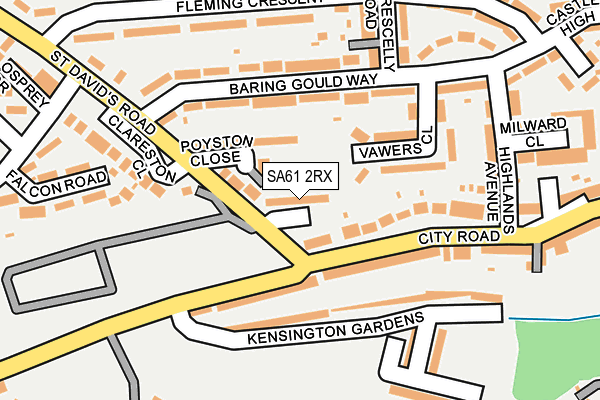 SA61 2RX map - OS OpenMap – Local (Ordnance Survey) SA61 2RX map - OS OpenMap – Local (Ordnance Survey)