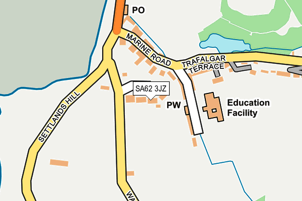 SA62 3JZ map - OS OpenMap – Local (Ordnance Survey) SA62 3JZ map - OS OpenMap – Local (Ordnance Survey)