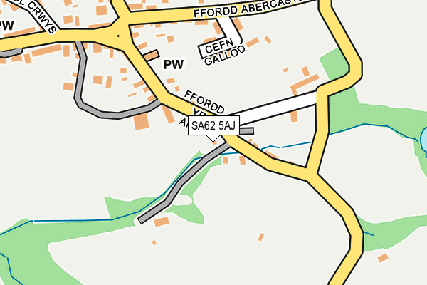SA62 5AJ map - OS OpenMap – Local (Ordnance Survey) SA62 5AJ map - OS OpenMap – Local (Ordnance Survey)