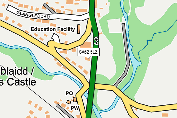 SA62 5LZ map - OS OpenMap – Local (Ordnance Survey) SA62 5LZ map - OS OpenMap – Local (Ordnance Survey)