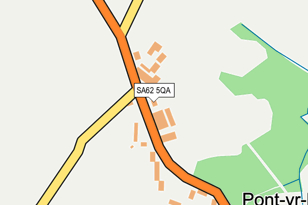 SA62 5QA map - OS OpenMap – Local (Ordnance Survey) SA62 5QA map - OS OpenMap – Local (Ordnance Survey)