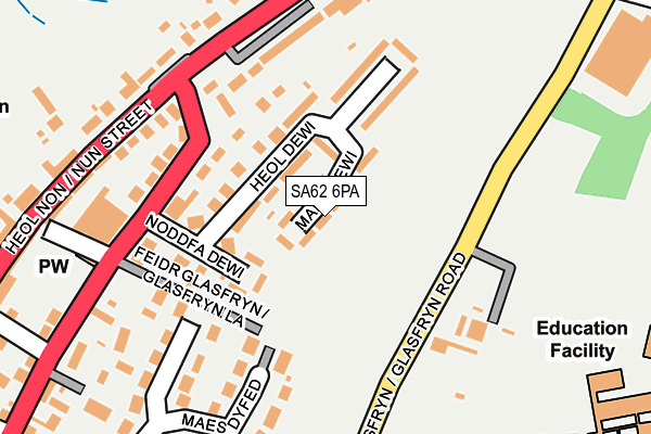 SA62 6PA map - OS OpenMap – Local (Ordnance Survey) SA62 6PA map - OS OpenMap – Local (Ordnance Survey)